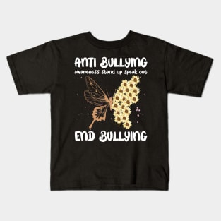 Anti Bullying Stand Up Speak Out End Bullying and Unite for Unity Day Kids T-Shirt